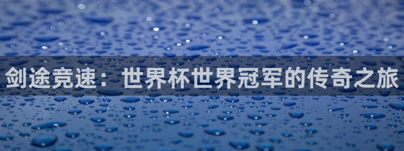 欧洲区世界杯预选赛：剑途竞速：世界杯世界冠军的传奇之旅